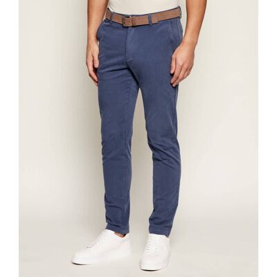 Boss BLACK Spodnie chino H-Kaiton1 Slim Fit granatowy 31/32 Boss BLACK Spodnie chino H-Kaiton1 Slim Fit granatowy 31/32