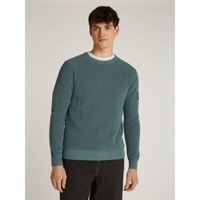 Calvin Klein Jeans Sweter Regular Fit morski L Calvin Klein Jeans Sweter Regular Fit morski L