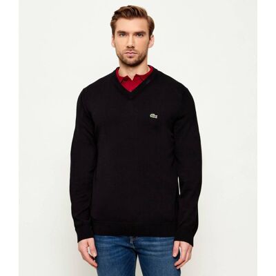 Lacoste Sweter Regular Fit czarny S Lacoste Sweter Regular Fit czarny S