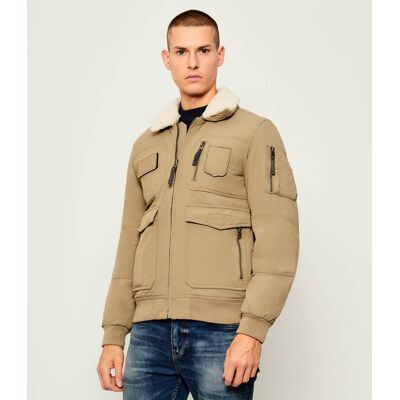 Aeronautica Militare Kurtka Regular Fit beżowy 52 Aeronautica Militare Kurtka Regular Fit beżowy 52