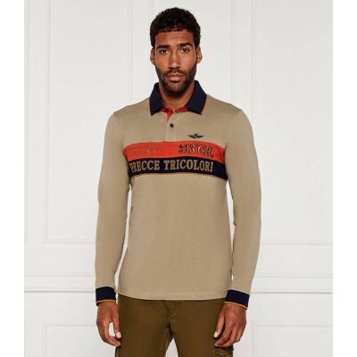 Aeronautica Militare Polo Regular Fit beżowy XXL Aeronautica Militare Polo Regular Fit beżowy XXL