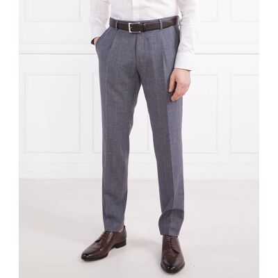 Boss BLACK Spodnie H-Genius-Pleat-232 Slim Fit z dodatkiem wełny granatowy 52 Boss BLACK Spodnie H-Genius-Pleat-232 Slim Fit z dodatkiem wełny granatowy 52