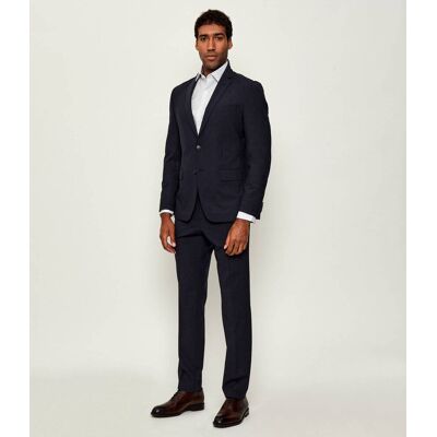 Boss BLACK Garnitur P-Huge-2Pcs-WG-253 Slim Fit z dodatkiem wełny granatowy 54 Boss BLACK Garnitur P-Huge-2Pcs-WG-253 Slim Fit z dodatkiem wełny granatowy 54