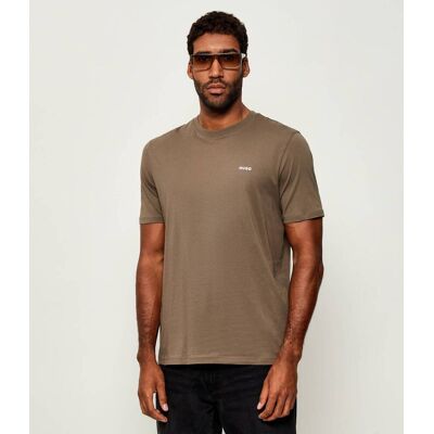 HUGO T-shirt Dero222 Regular Fit brązowy XS HUGO T-shirt Dero222 Regular Fit brązowy XS