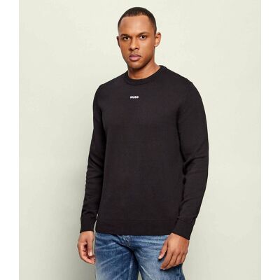 HUGO Sweter San Cassius-C2 Slim Fit czarny XXL HUGO Sweter San Cassius-C2 Slim Fit czarny XXL