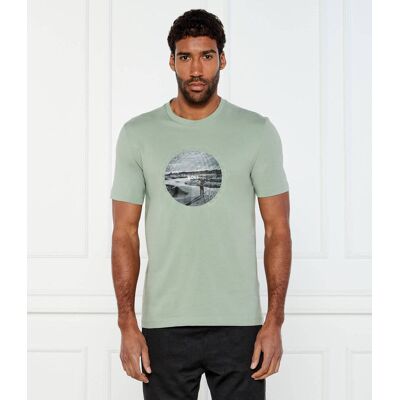 Boss GREEN T-shirt Graphic Heritage Regular Fit stretch pistacjowy M Boss GREEN T-shirt Graphic Heritage Regular Fit stretch pistacjowy M