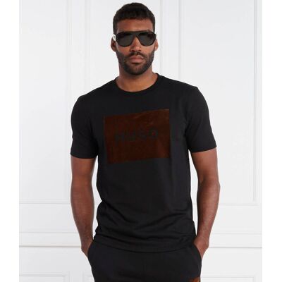 HUGO T-shirt Dulive Regular Fit czarny XS HUGO T-shirt Dulive Regular Fit czarny XS