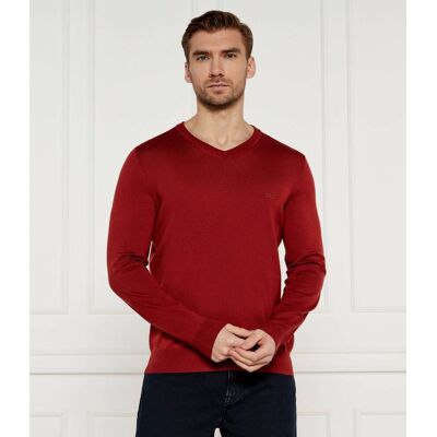 Boss BLACK Wełniany sweter Baram-L Regular Fit czerwony XL Boss BLACK Wełniany sweter Baram-L Regular Fit czerwony XL