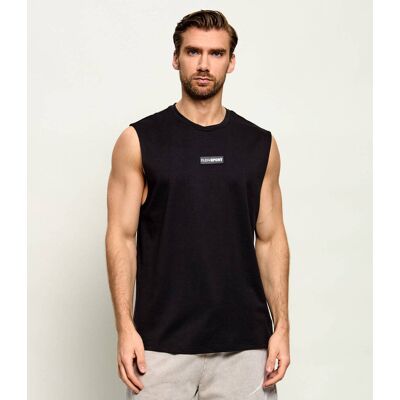Plein Sport Tank top Slub Cotton Regular Fit czarny XXXL Plein Sport Tank top Slub Cotton Regular Fit czarny XXXL
