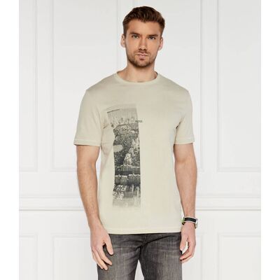 Boss ORANGE T-shirt Regular Fit piaskowy S Boss ORANGE T-shirt Regular Fit piaskowy S