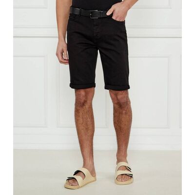 HUGO Jeansowe szorty 634 Tapered fit czarny 34 HUGO Jeansowe szorty 634 Tapered fit czarny 34