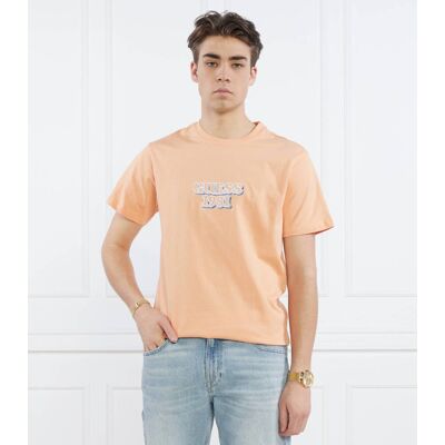 T-shirt SS CN GUESS EMBRO BO Regular Fit pomarańczowy L T-shirt SS CN GUESS EMBRO BO Regular Fit pomarańczowy L