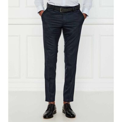 Joop! Spodnie Gun Extra slim fit z dodatkiem wełny granatowy 48 Joop! Spodnie Gun Extra slim fit z dodatkiem wełny granatowy 48