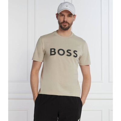 Boss GREEN T-shirt Tee 1 Regular Fit piaskowy M Boss GREEN T-shirt Tee 1 Regular Fit piaskowy M