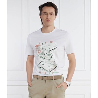 Boss ORANGE T-shirt Te_Cassette Regular Fit biały S Boss ORANGE T-shirt Te_Cassette Regular Fit biały S