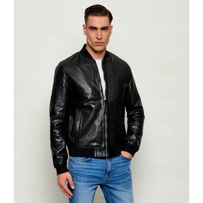 AllSaints Skórzana kurtka bomber MORTEN Regular Fit czarny L AllSaints Skórzana kurtka bomber MORTEN Regular Fit czarny L