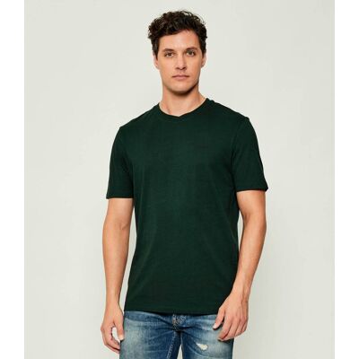 HUGO T-shirt Dero222 Regular Fit butelkowa zieleń M HUGO T-shirt Dero222 Regular Fit butelkowa zieleń M