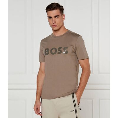 Boss GREEN T-shirt Mirror Regular Fit beżowy L Boss GREEN T-shirt Mirror Regular Fit beżowy L