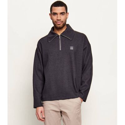 Calvin Klein Sweter Relaxed fit grafitowy M Calvin Klein Sweter Relaxed fit grafitowy M