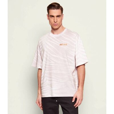 Just Cavalli T-shirt Relaxed fit beżowy XL Just Cavalli T-shirt Relaxed fit beżowy XL