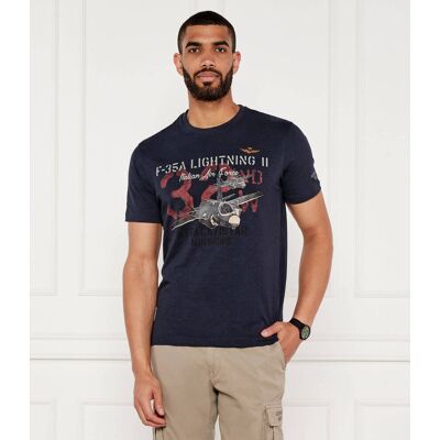 Aeronautica Militare T-shirt Regular Fit granatowy XXXXL Aeronautica Militare T-shirt Regular Fit granatowy XXXXL