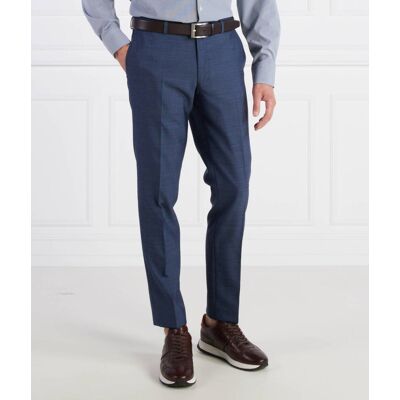 Oscar Jacobson Wełniane spodnie Denz Slim Fit niebieski 56 Oscar Jacobson Wełniane spodnie Denz Slim Fit niebieski 56