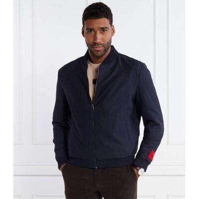 HUGO Wełniana kurtka bomber Ukashi232X Regular Fit granatowy 54 HUGO Wełniana kurtka bomber Ukashi232X Regular Fit granatowy 54