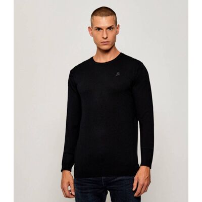Karl Lagerfeld Wełniany sweter Slim Fit czarny XXXL Karl Lagerfeld Wełniany sweter Slim Fit czarny XXXL