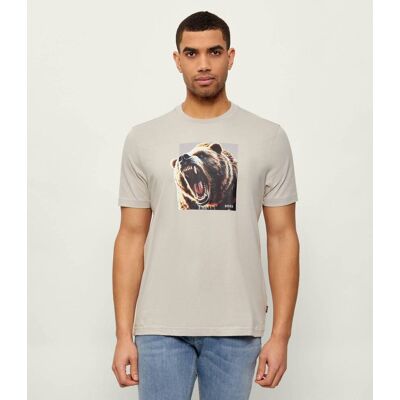 Boss ORANGE T-shirt Te_Dobermann Regular Fit beżowy L Boss ORANGE T-shirt Te_Dobermann Regular Fit beżowy L