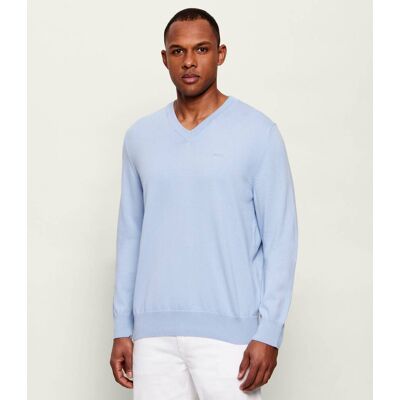 Boss BLACK Sweter Upacello-L Regular Fit błękitny XL Boss BLACK Sweter Upacello-L Regular Fit błękitny XL