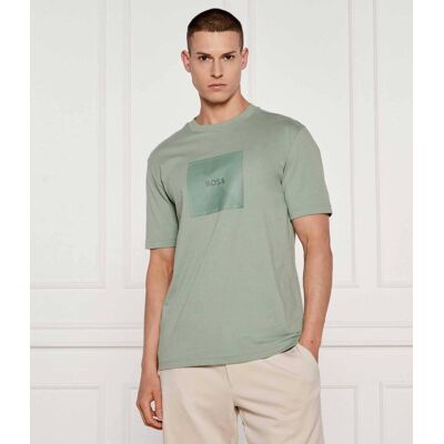 Boss GREEN T-shirt Logo Rib Regular Fit zielony XXL Boss GREEN T-shirt Logo Rib Regular Fit zielony XXL