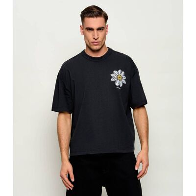 AllSaints T-shirt PETALS Oversize fit czarny L AllSaints T-shirt PETALS Oversize fit czarny L