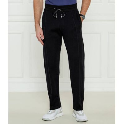 Boss BLACK Spodnie dresowe H-Donetto Loose fit z dodatkiem wełny czarny L Boss BLACK Spodnie dresowe H-Donetto Loose fit z dodatkiem wełny czarny L