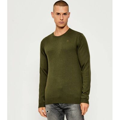 Karl Lagerfeld Wełniany sweter Slim Fit oliwkowy M Karl Lagerfeld Wełniany sweter Slim Fit oliwkowy M
