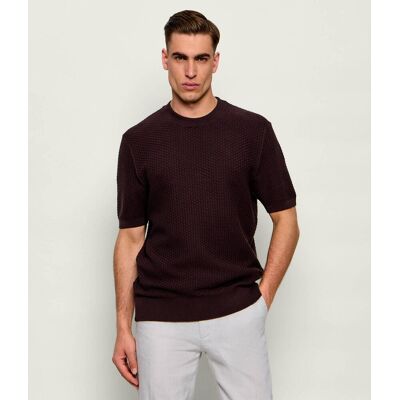 Boss BLACK Sweter H-Nilton Regular Fit brązowy M Boss BLACK Sweter H-Nilton Regular Fit brązowy M