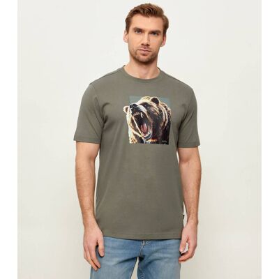 Boss ORANGE T-shirt Te_Dobermann Regular Fit zielony XL Boss ORANGE T-shirt Te_Dobermann Regular Fit zielony XL