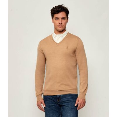 Polo Ralph Lauren Wełniany sweter Slim Fit camel L Polo Ralph Lauren Wełniany sweter Slim Fit camel L