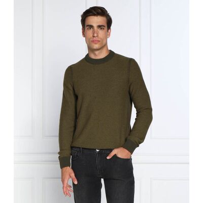 Boss ORANGE Sweter Amodoro Regular Fit z dodatkiem wełny oliwkowy S Boss ORANGE Sweter Amodoro Regular Fit z dodatkiem wełny oliwkowy S