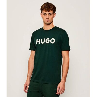 HUGO T-shirt Dulivio Regular Fit butelkowa zieleń XS HUGO T-shirt Dulivio Regular Fit butelkowa zieleń XS
