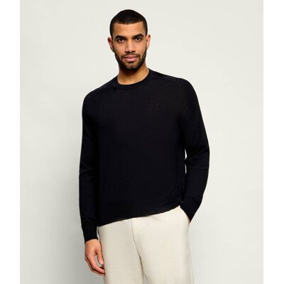AMI Paris Wełniany sweter Regular Fit czarny M AMI Paris Wełniany sweter Regular Fit czarny M
