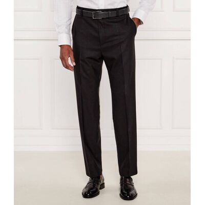 HUGO Wełniane spodnie Teagan231X Slim Fit czarny 52 HUGO Wełniane spodnie Teagan231X Slim Fit czarny 52