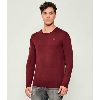 Karl Lagerfeld Wełniany sweter Slim Fit bordowy M Karl Lagerfeld Wełniany sweter Slim Fit bordowy M