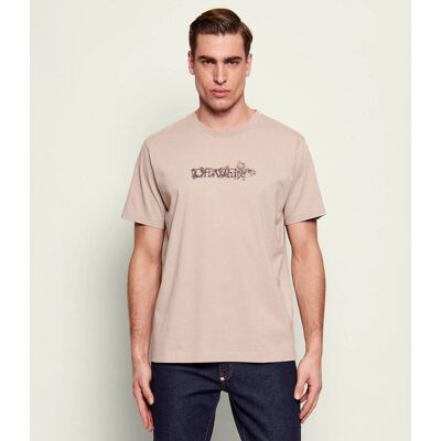 OFF-WHITE T-shirt HERALDIC TRESHOLD ARROWS Slim Fit beżowy XL OFF-WHITE T-shirt HERALDIC TRESHOLD ARROWS Slim Fit beżowy XL