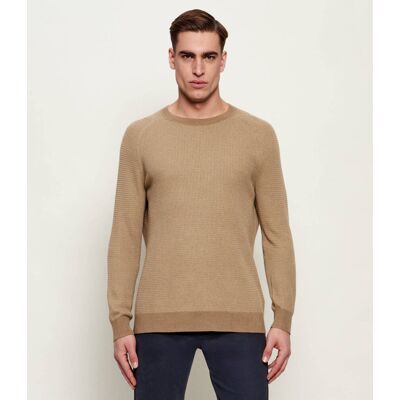 TIGER OF SWEDEN Sweter Martin T Regular Fit z dodatkiem wełny beżowy XXL TIGER OF SWEDEN Sweter Martin T Regular Fit z dodatkiem wełny beżowy XXL