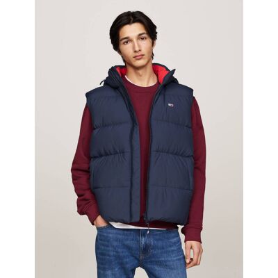 Tommy Jeans Puchowy bezrękawnik Regular Fit granatowy M Tommy Jeans Puchowy bezrękawnik Regular Fit granatowy M