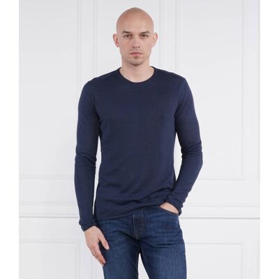 Joop! Jeans Lniany sweter Fidos Regular Fit granatowy M Joop! Jeans Lniany sweter Fidos Regular Fit granatowy M