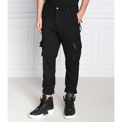 Les Hommes Wełniane spodnie Regular Fit czarny 52 Les Hommes Wełniane spodnie Regular Fit czarny 52