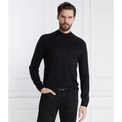 Boss BLACK Wełniany sweter Perfino Regular Fit czarny M Boss BLACK Wełniany sweter Perfino Regular Fit czarny M