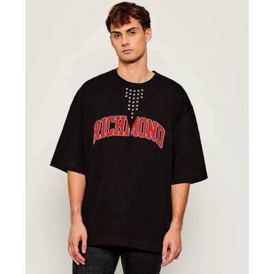 John Richmond T-shirt ANNAMI Oversize fit czarny M John Richmond T-shirt ANNAMI Oversize fit czarny M
