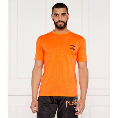 Plein Sport T-shirt Regular Fit pomarańczowy L Plein Sport T-shirt Regular Fit pomarańczowy L